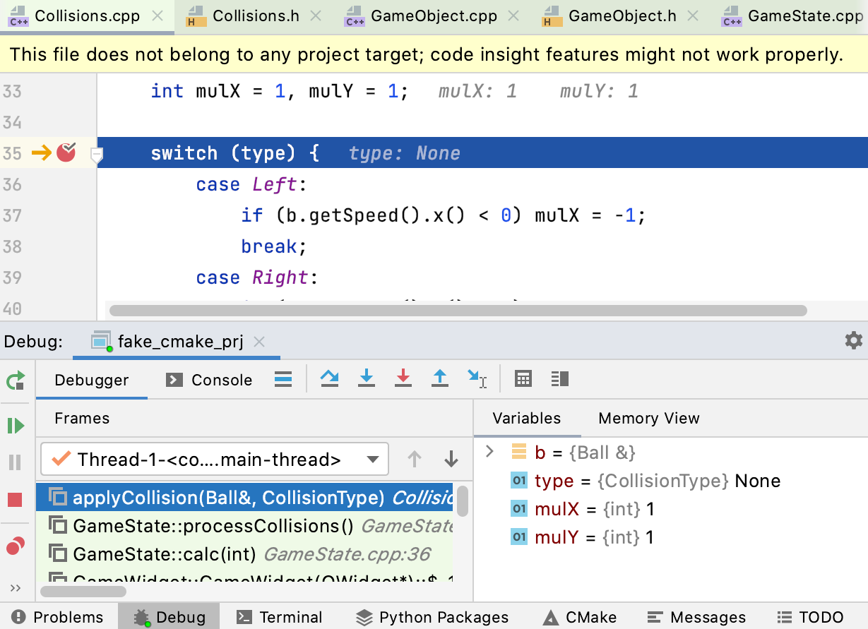 从虚拟 CMake 项目调试外部可执行文件 从虚拟 CMake 项目调试外部可执行文件