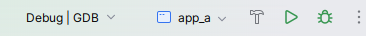Main toolbar debug profile switcher