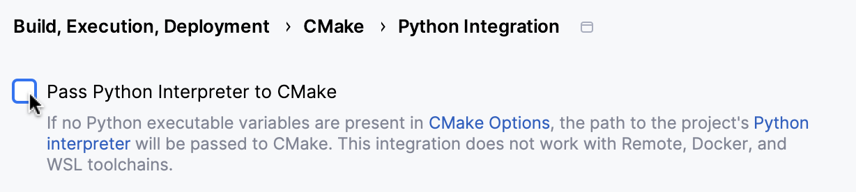 正在禁用当前项目的 Python 集成