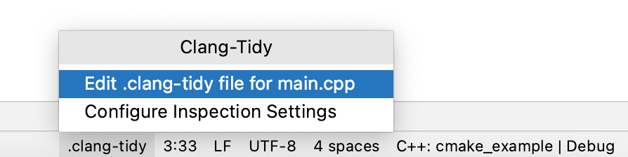 Edit .clang-tidy file Edit .clang-tidy file