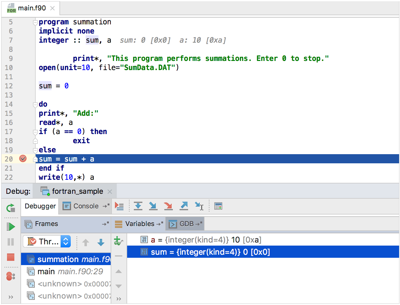 Fortran 调试 Fortran 调试