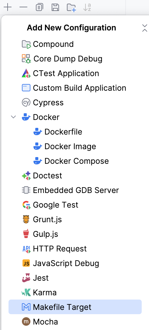 Adding a Makefile Target configuration Adding a Makefile Target configuration