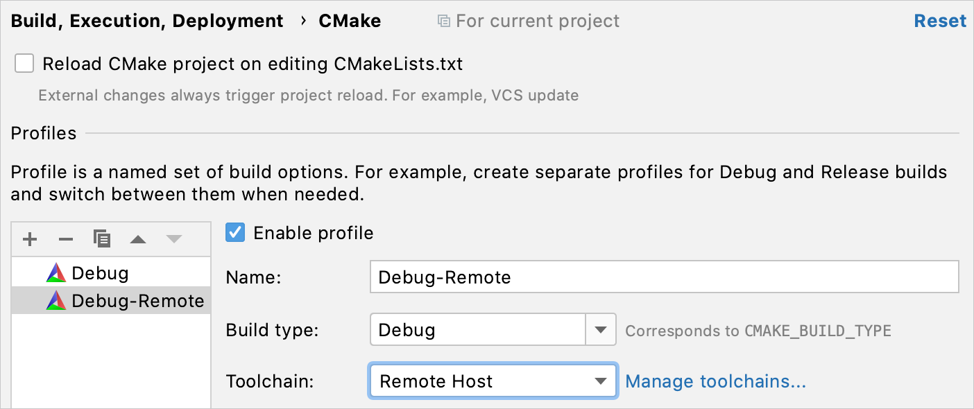 远程工具链的 CMake 配置文件 远程工具链的 CMake 配置文件
