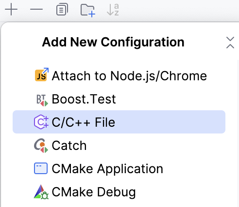 添加 C/C++ 文件配置 添加 C/C++ 文件配置