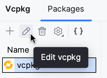 The Edit vcpkg icon The Edit vcpkg icon