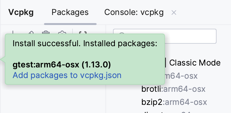 Installation notification Installation notification