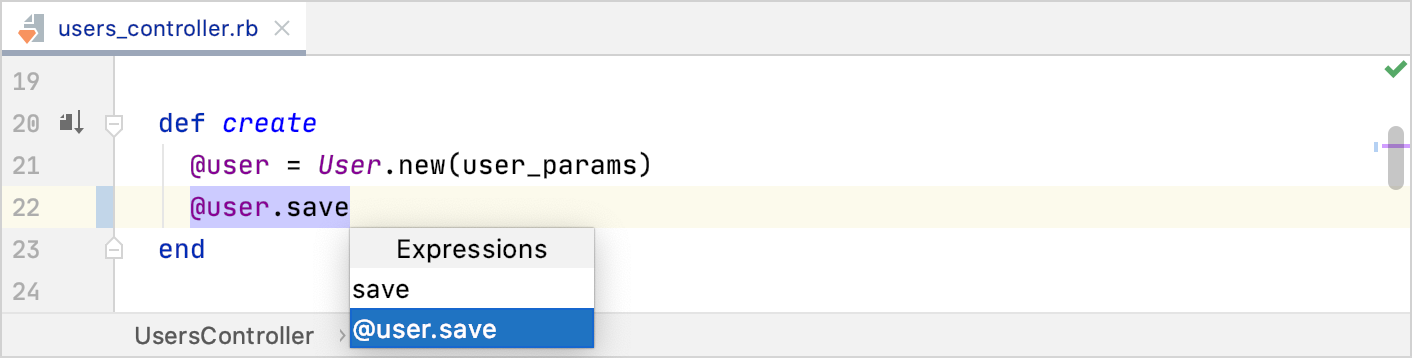 Postfix completion expression Postfix completion expression