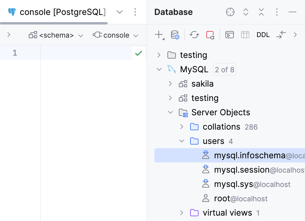 Users and roles in Database Users and roles in Database