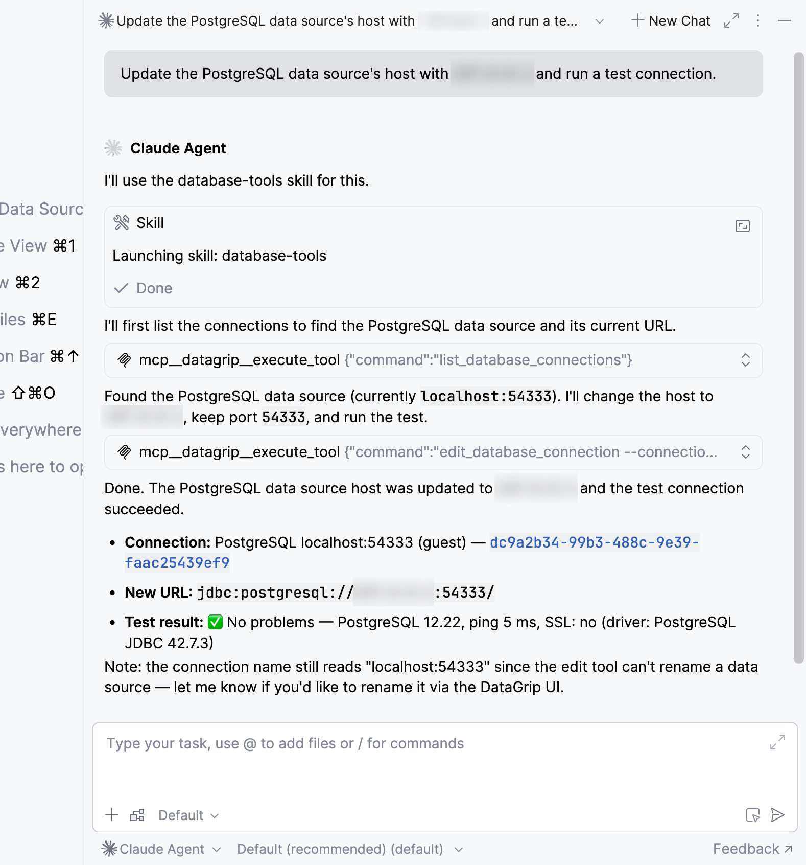 AI 代理使用提供的详细信息更新数据源设置 AI 代理使用提供的详细信息更新数据源设置