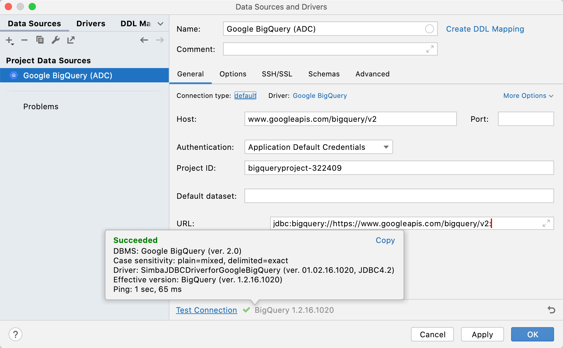 Connecting with Application Default Credentials Connecting with Application Default Credentials