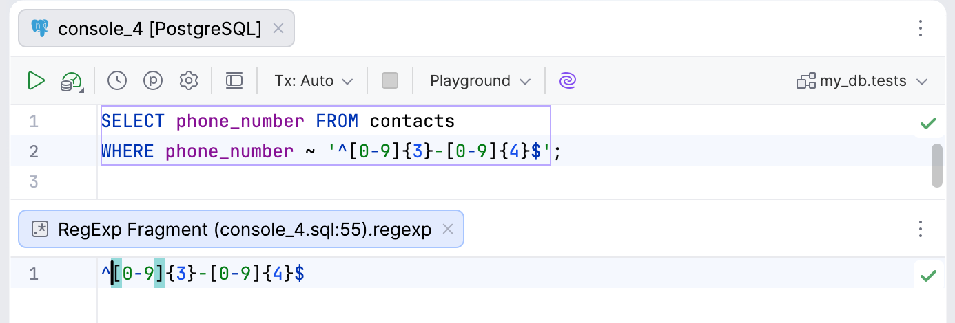 A scratch file with the current regex A scratch file with the current regex