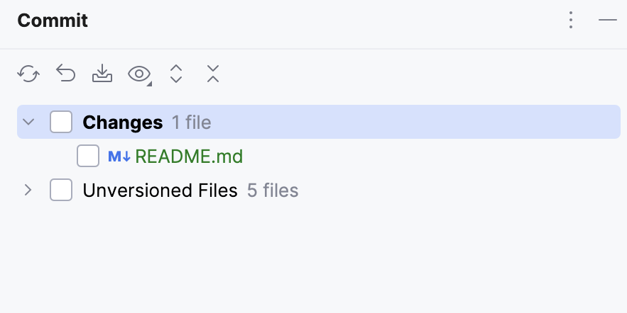Changes changelist with a newly created file Changes changelist with a newly created file