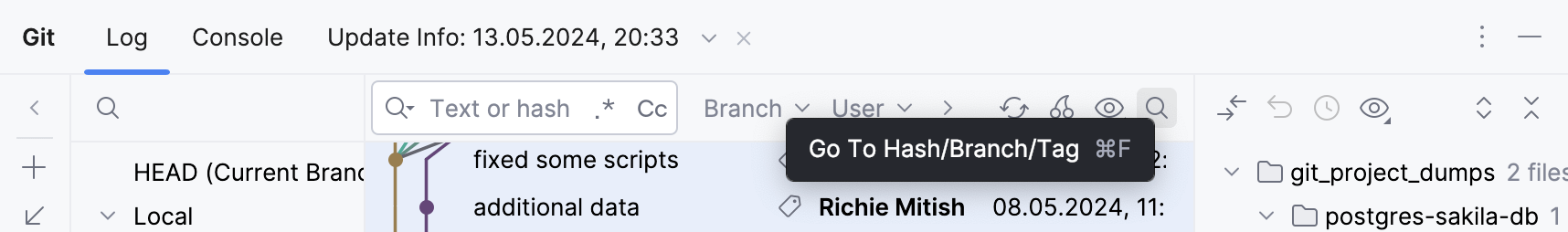 转到 Hash/Branch/Tag 图标 转到 Hash/Branch/Tag 图标