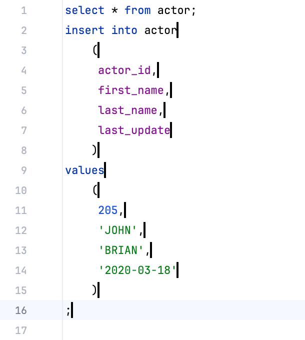DataGrip:默认选择模式中的多个插入符 DataGrip:默认选择模式中的多个插入符