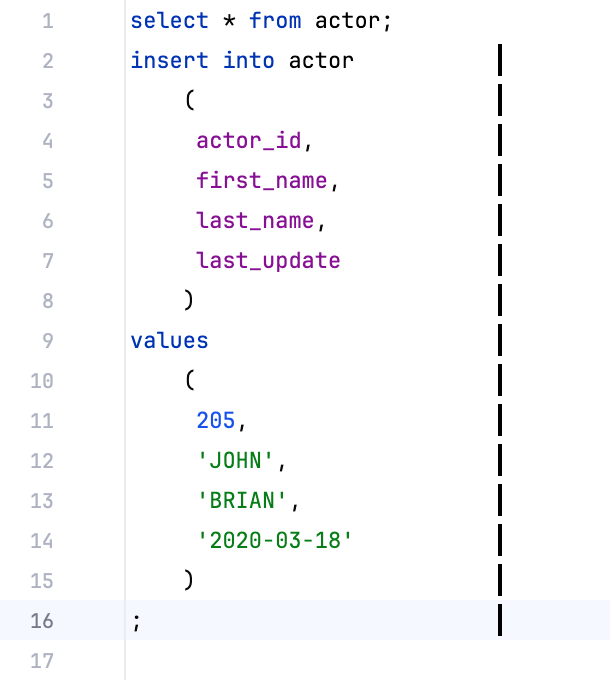 DataGrip:虚拟空间模式中的多个插入符 DataGrip:虚拟空间模式中的多个插入符