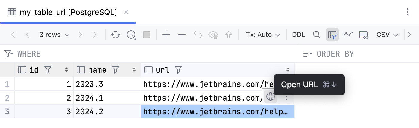 Default action in floating toolbar for URLs Default action in floating toolbar for URLs