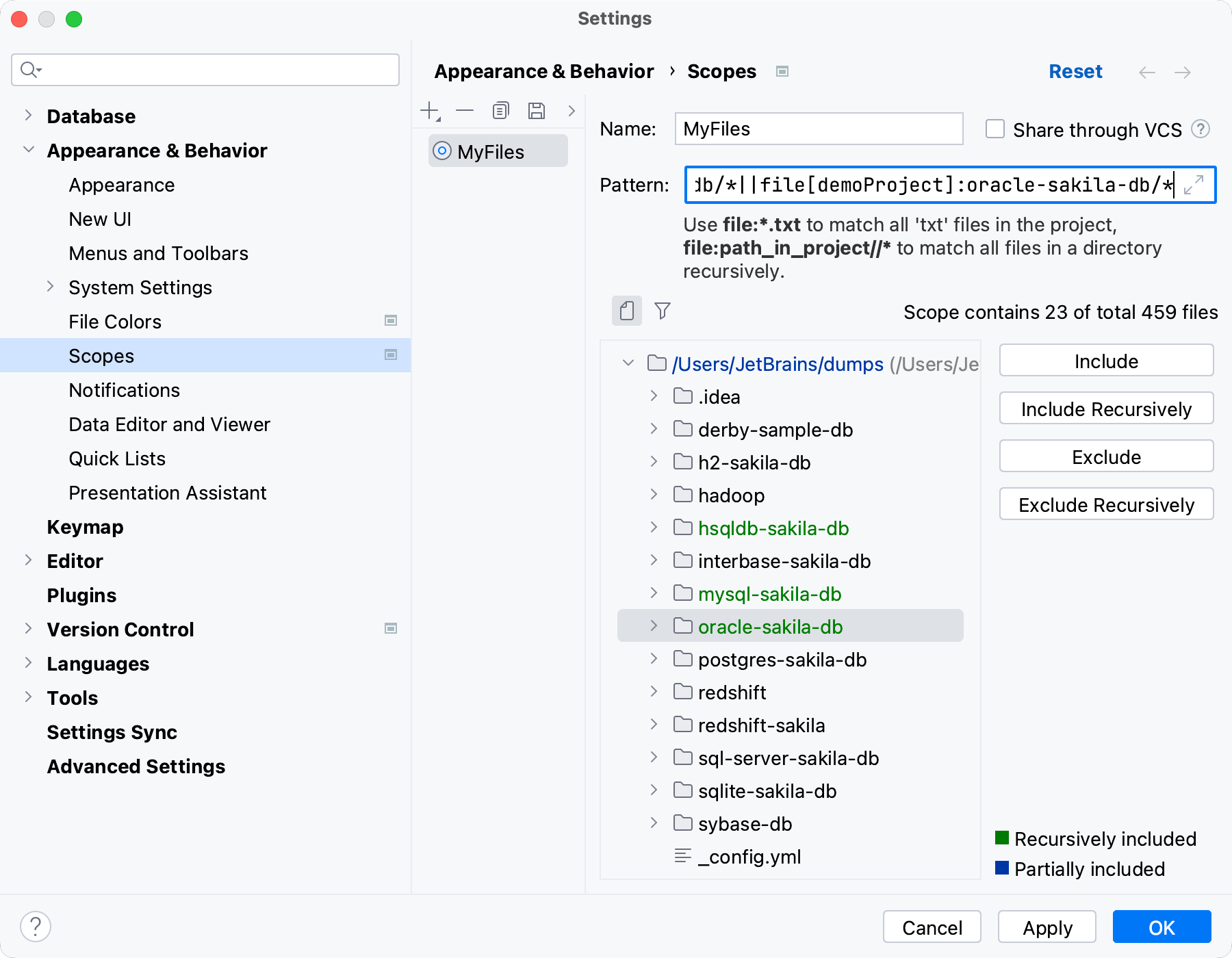 A new scope with added files and folders A new scope with added files and folders
