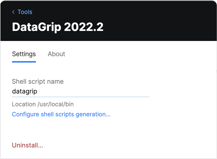 Toolbox App DataGrip 设置 Toolbox App DataGrip 设置