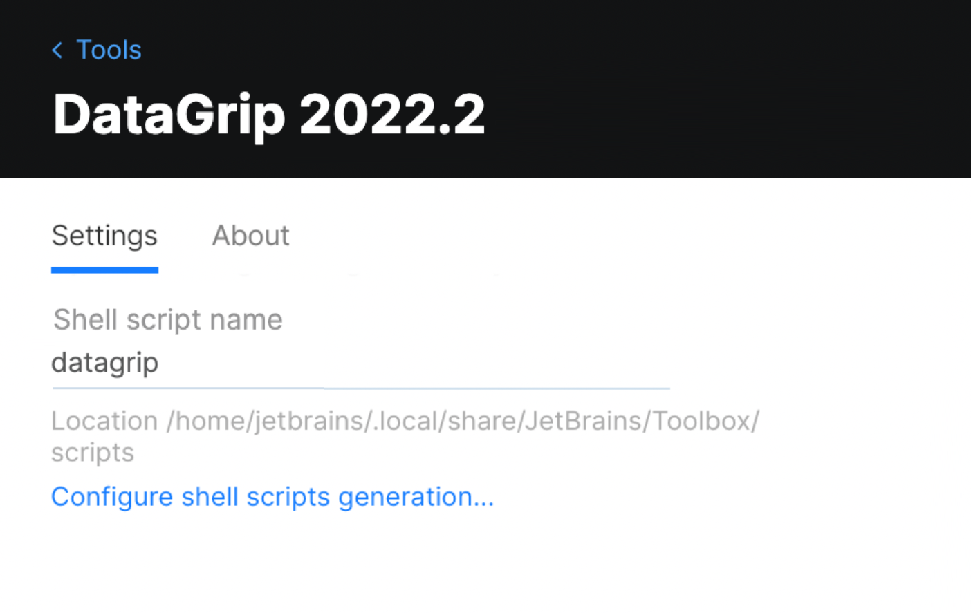 Toolbox App DataGrip 设置 Toolbox App DataGrip 设置