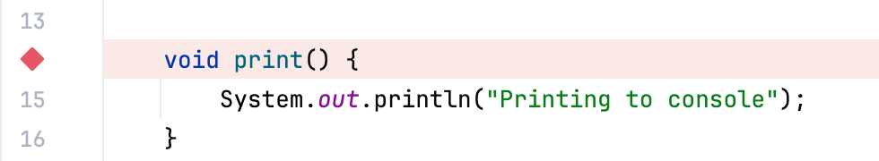 Method breakpoint Method breakpoint