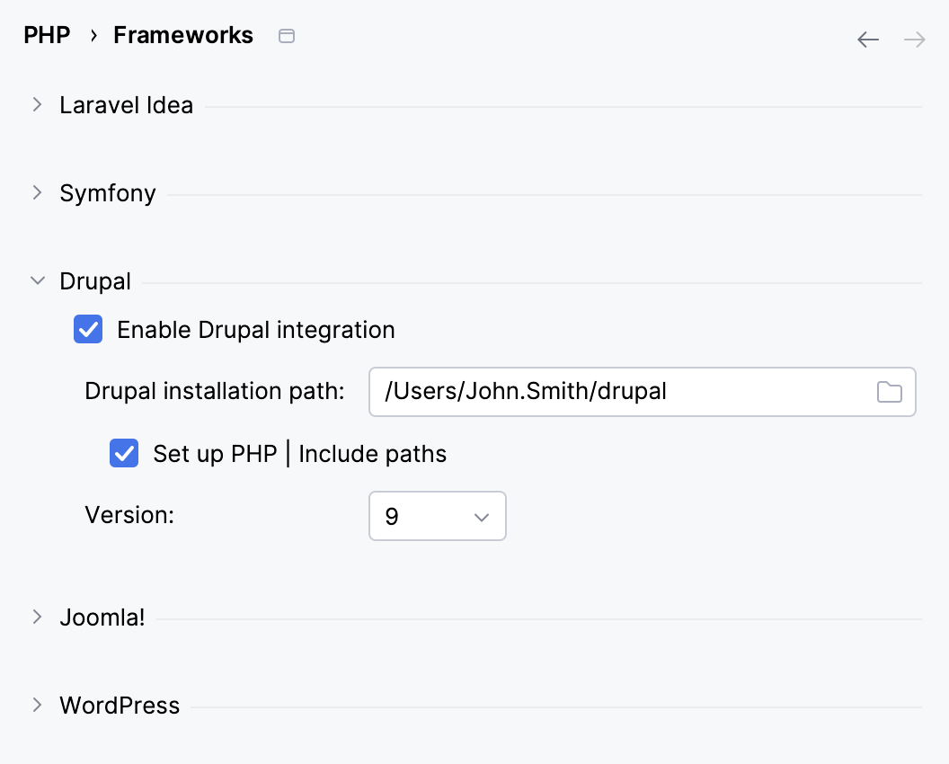 Enable Drupal support in settings Enable Drupal support in settings