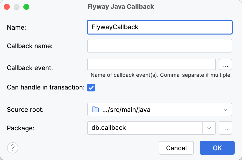 Flyway Java 回调