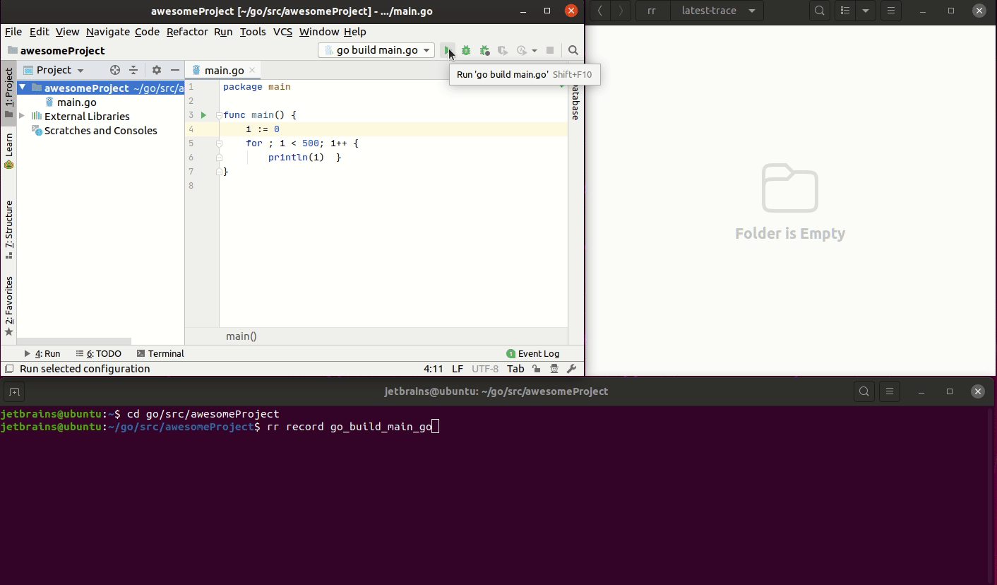 收集 Mozilla rr 追踪