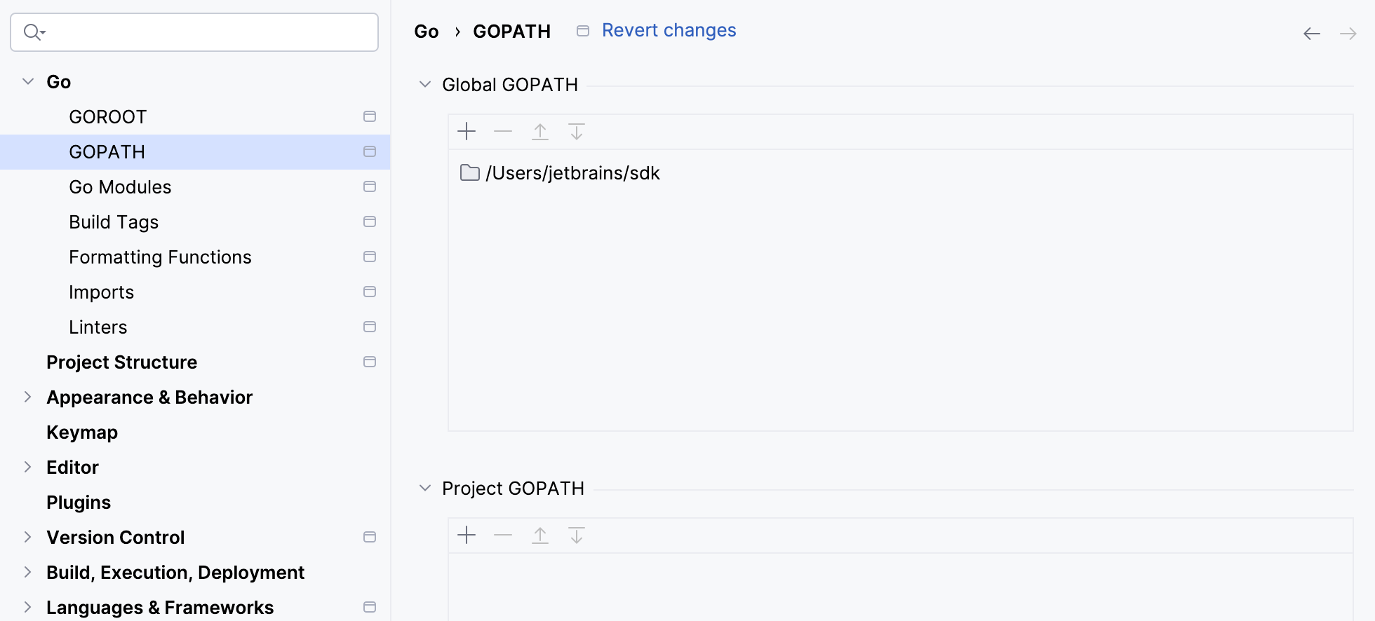 Configuring GOPATH for different scopes