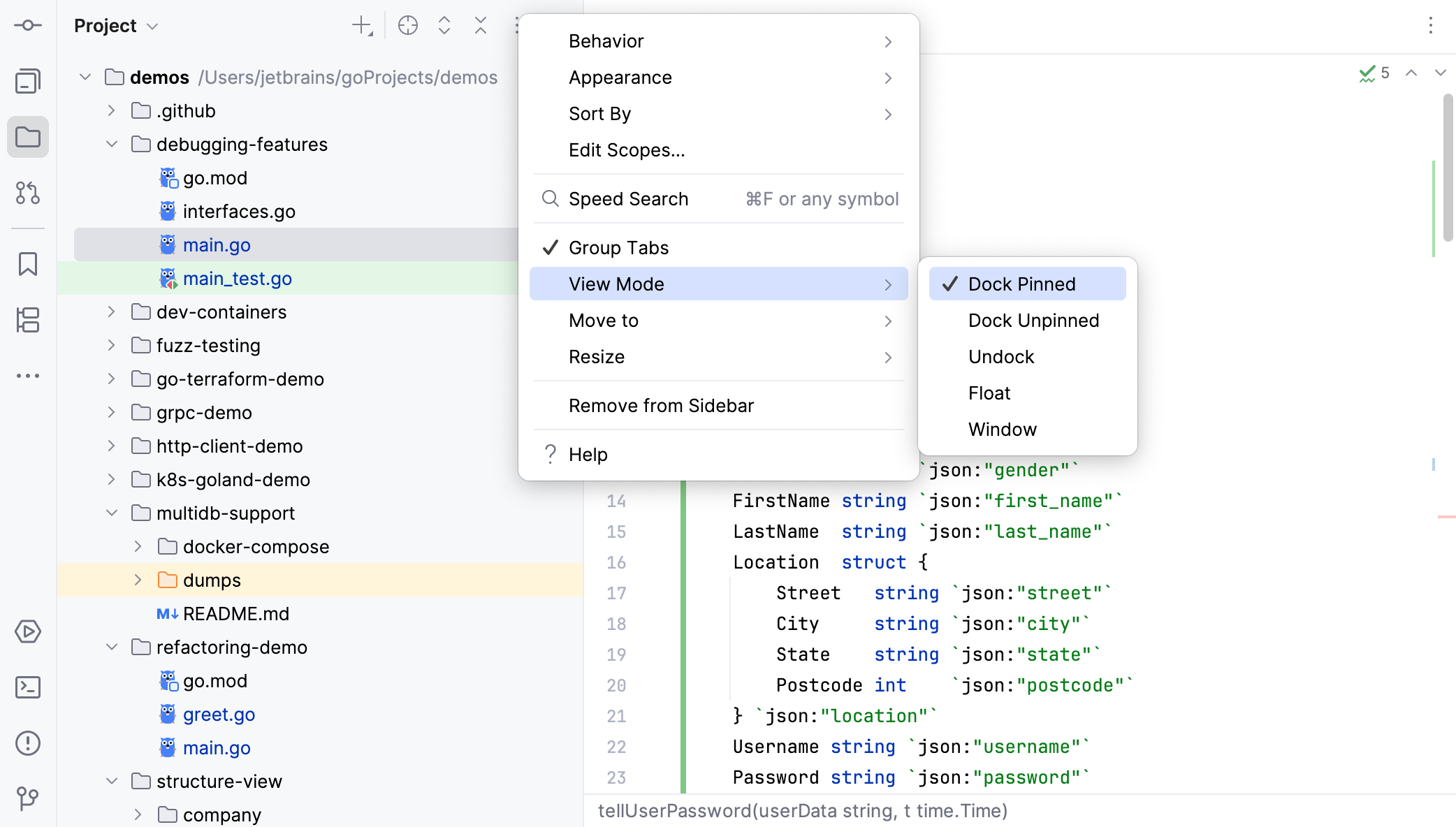 go_dock_pinned_mode