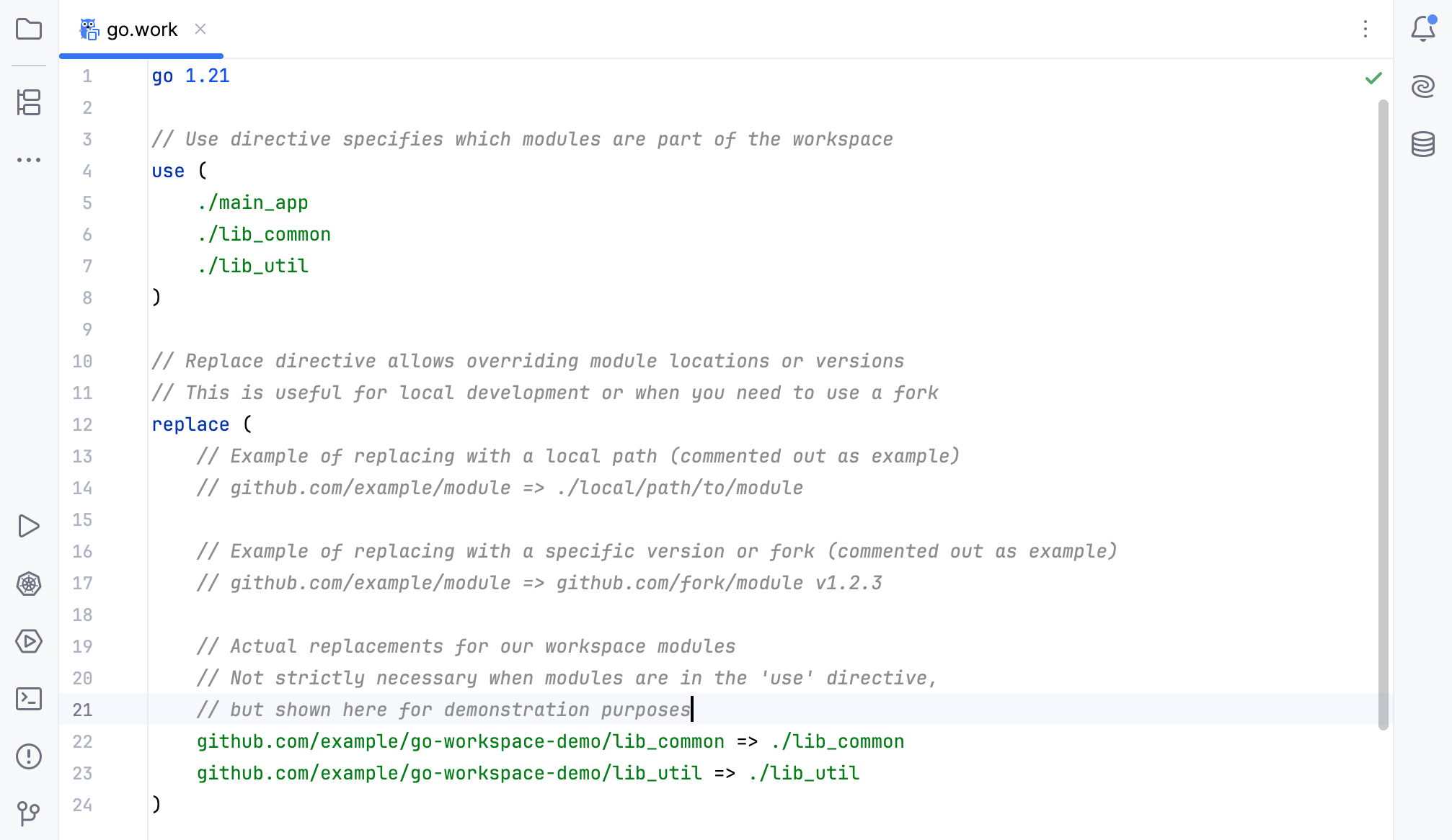 Go workspaces