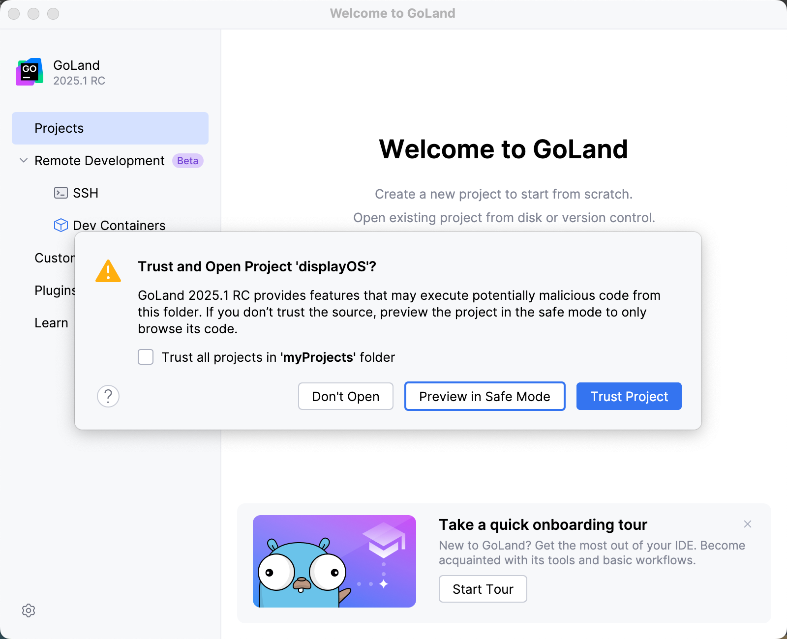 Untrusted project