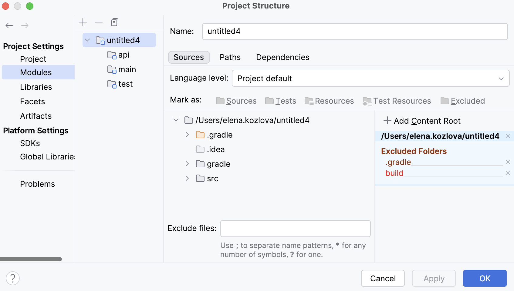 Project Structure dialog / Dependencies tab Project Structure dialog / Dependencies tab