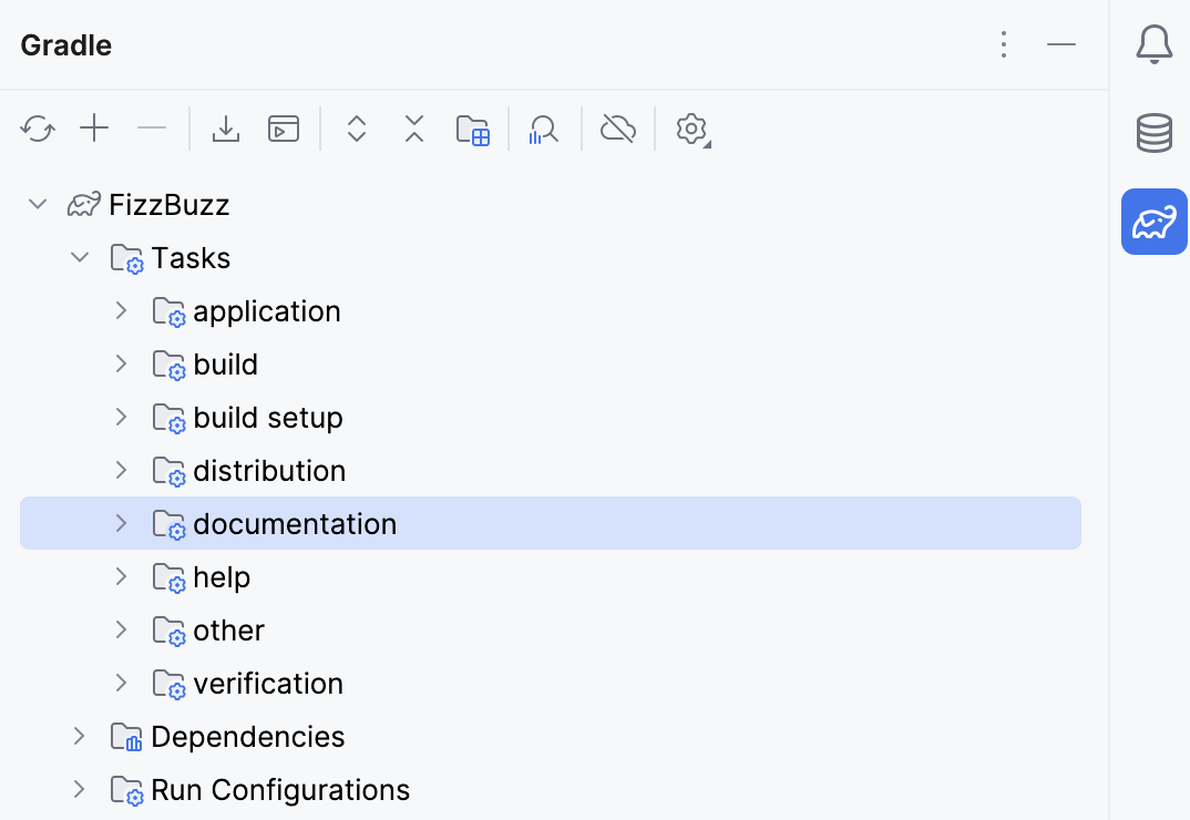 Gradle 工具窗口