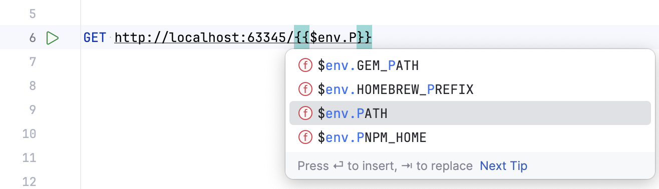 System environment variable in HTTP Client System environment variable in HTTP Client