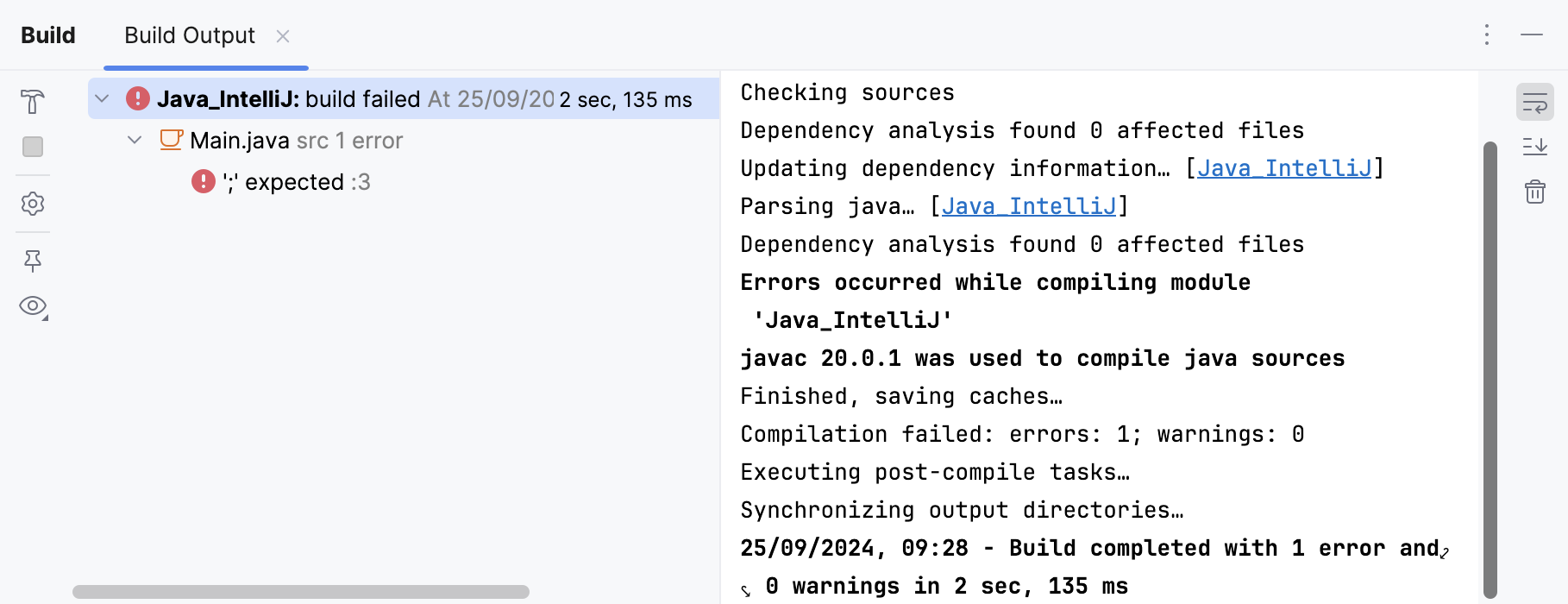 Build tool window: error navigation Build tool window: error navigation