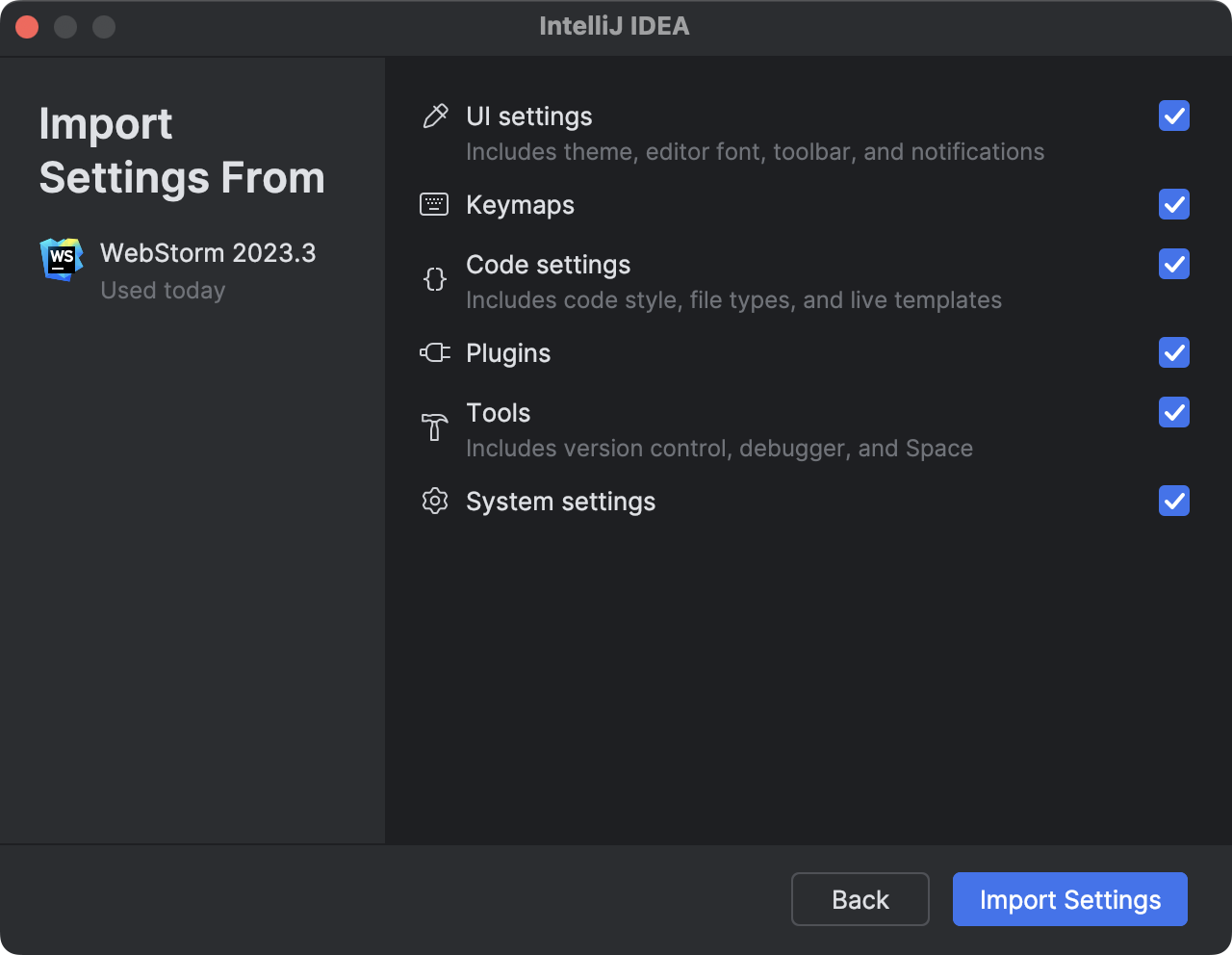 JetBrains IDE 设置选择 JetBrains IDE 设置选择