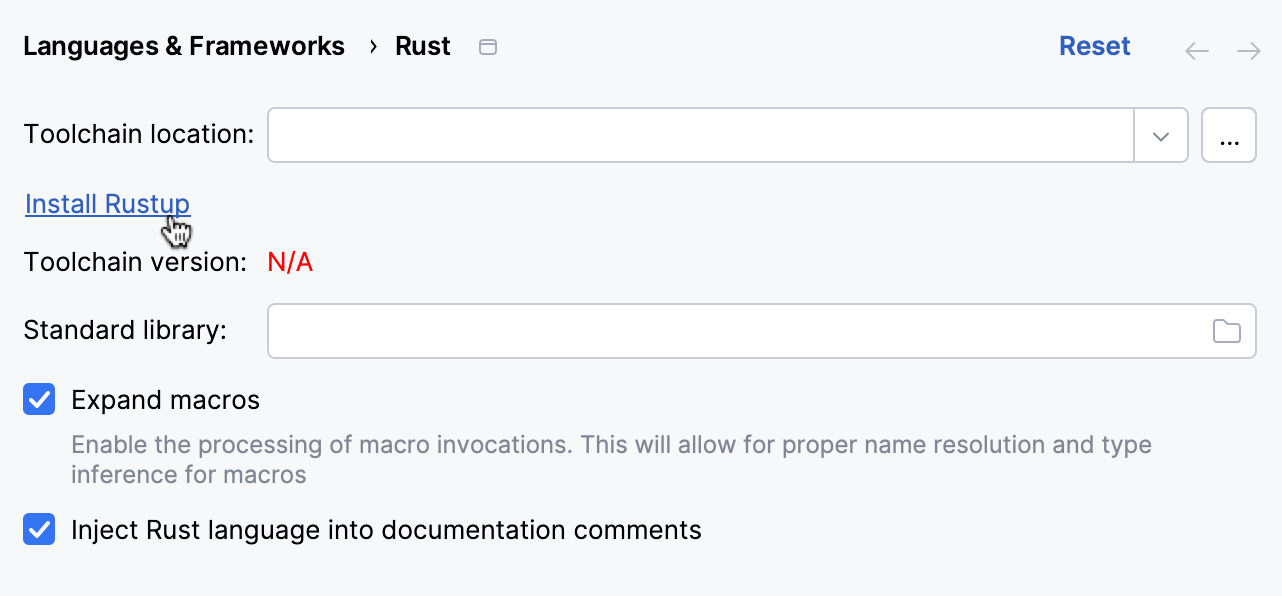 Rust 工具链设置