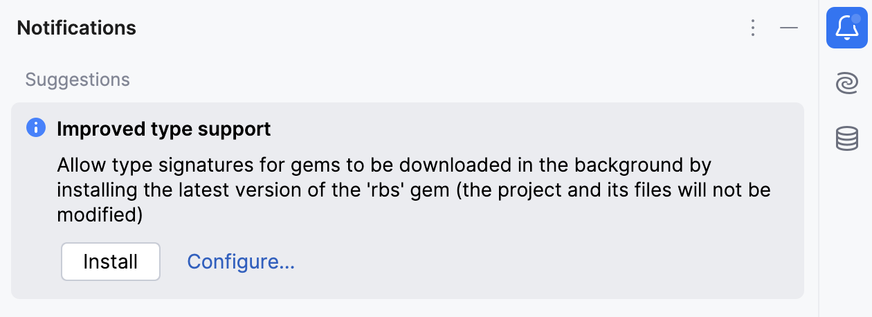 Install RBS from the notification Install RBS from the notification