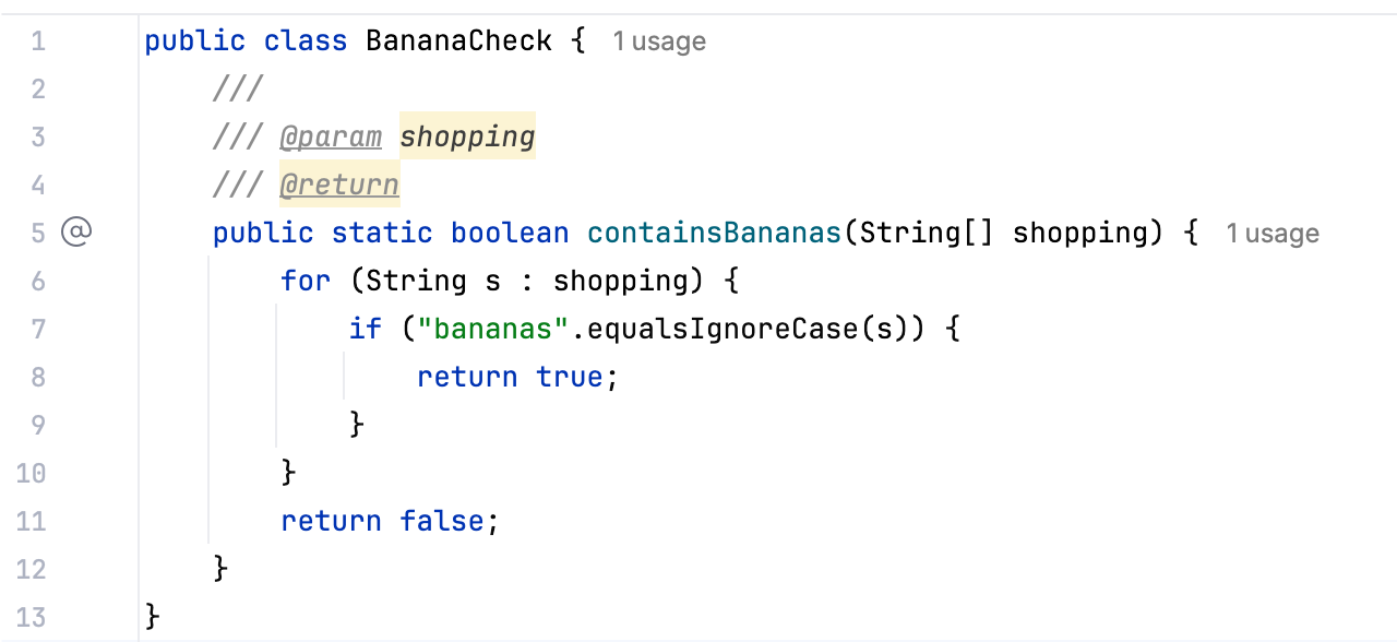 Automatically adding a markdown Javadoc comment in the editor