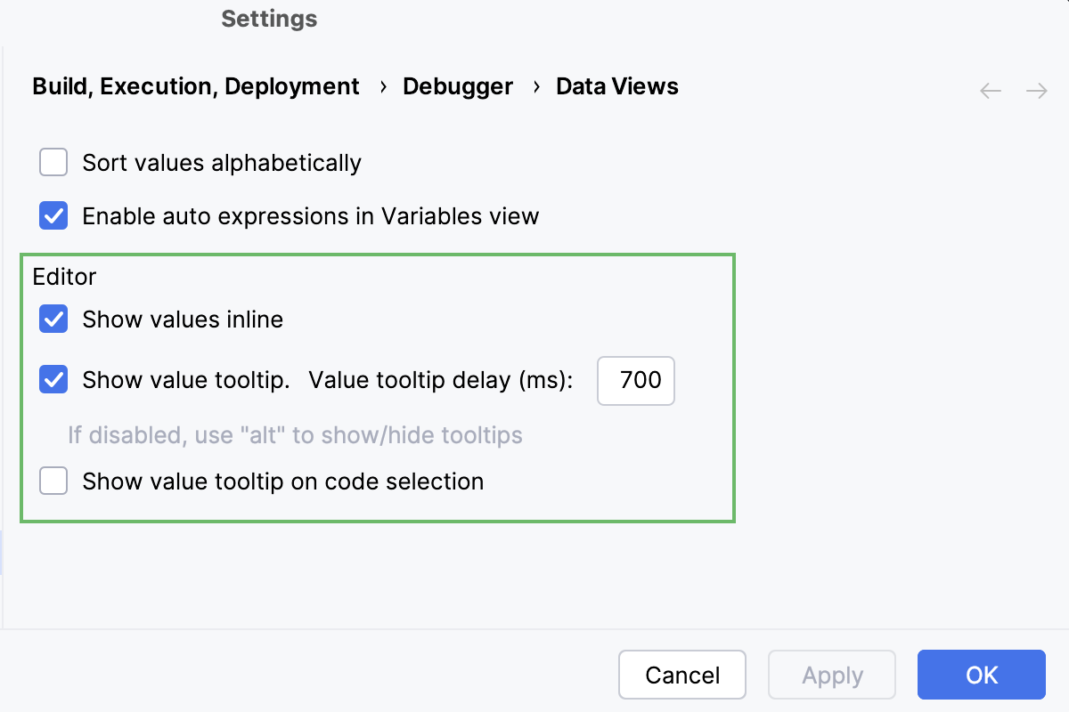 JavaScript 调试器:数据视图 JavaScript 调试器:数据视图