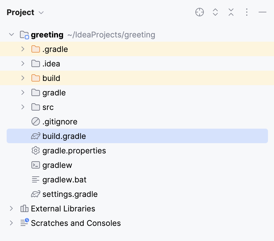 The Build Gradle script in the project structure The Build Gradle script in the project structure