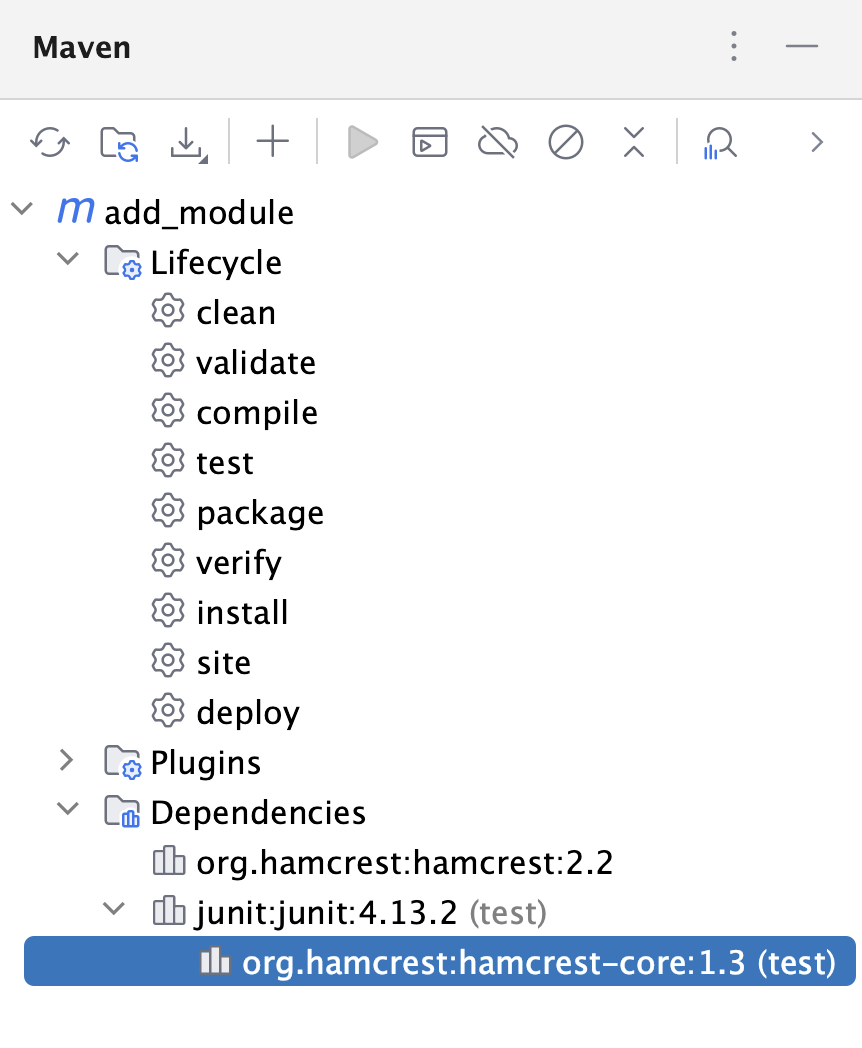 Maven 工具窗口 Maven 工具窗口