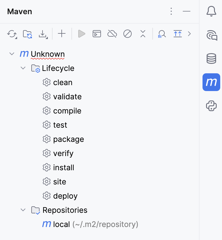 Maven 工具窗口 Maven 工具窗口