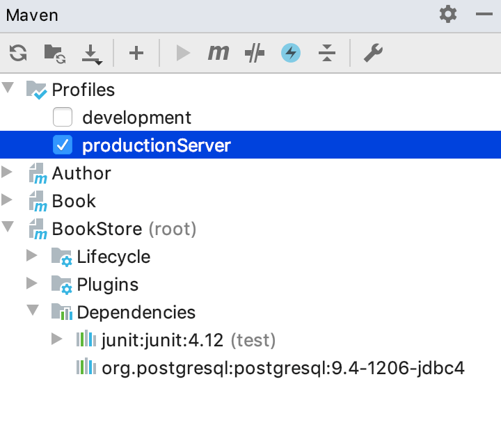 Maven 工具窗口 Maven 工具窗口