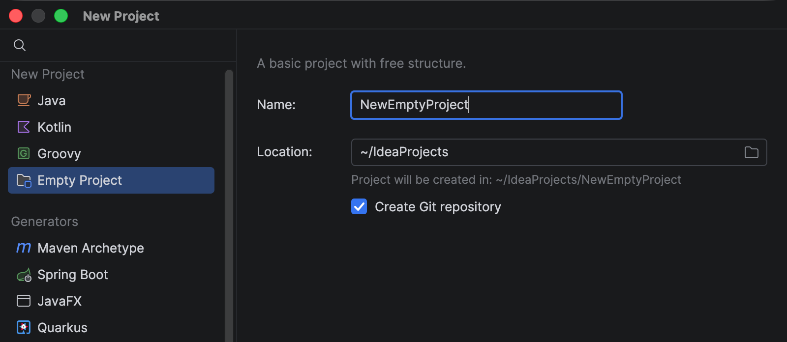 Create a new project | IntelliJ IDEA Documentation