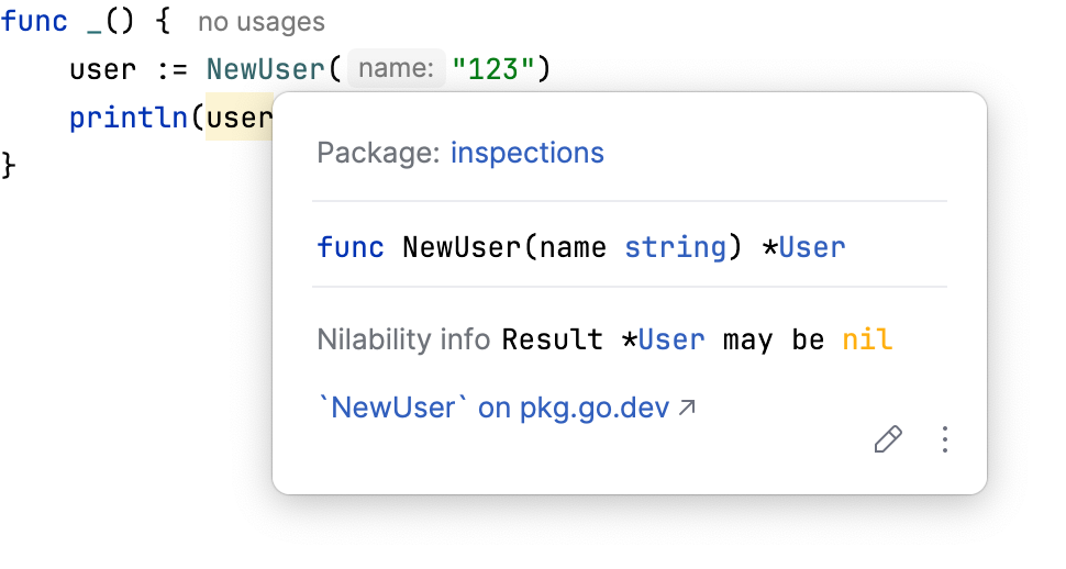 Nilability info in quick documentation Nilability info in quick documentation