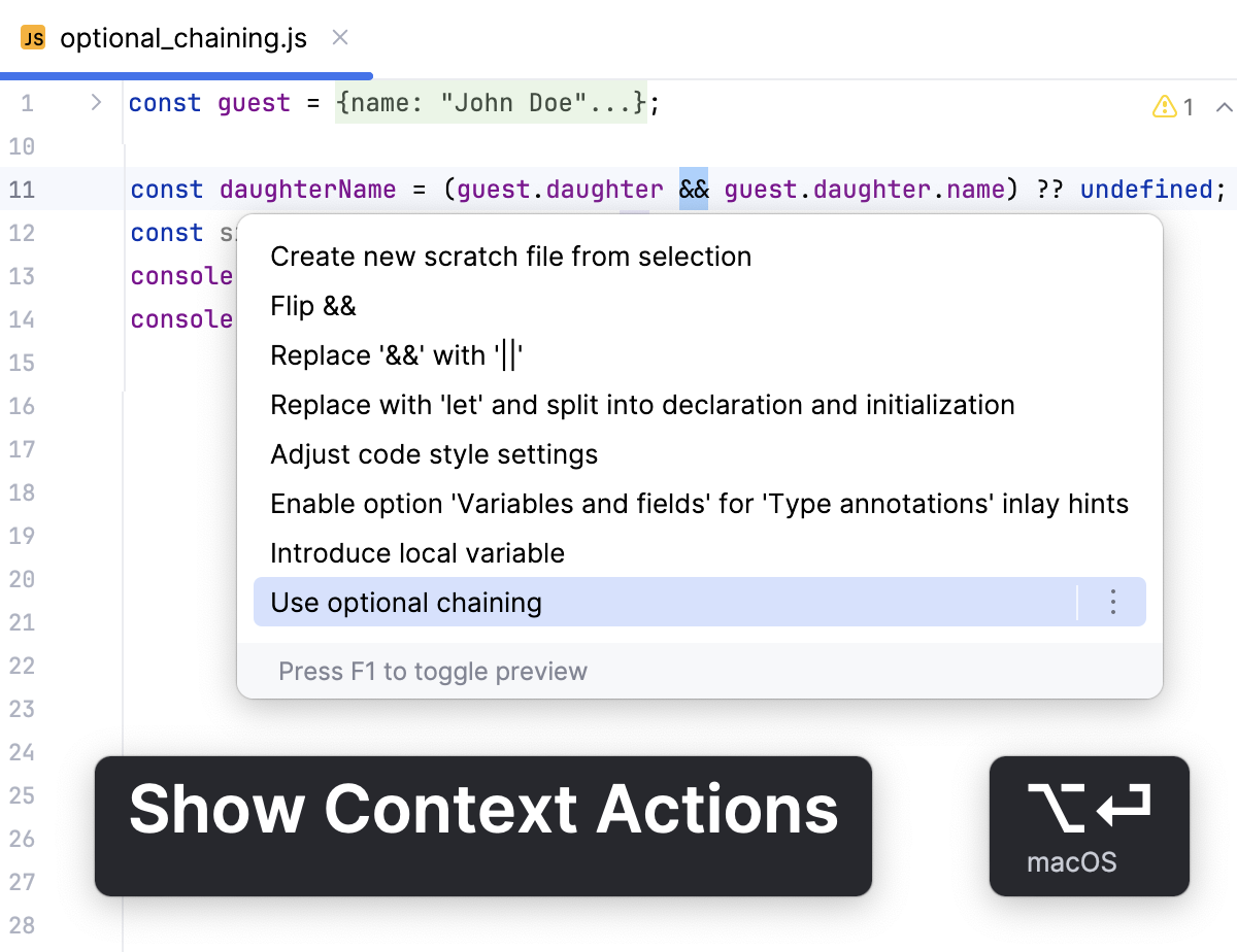 Use optional chaining Use optional chaining
