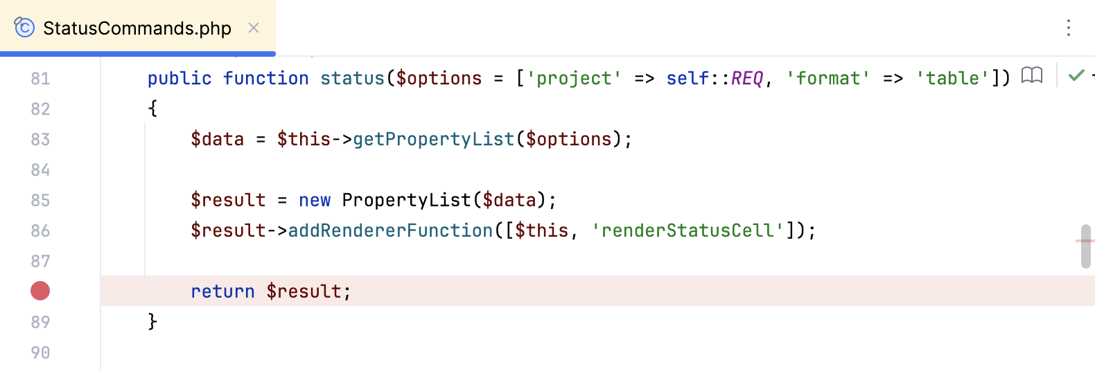 Set a breakpoint in a Drupal command Set a breakpoint in a Drupal command