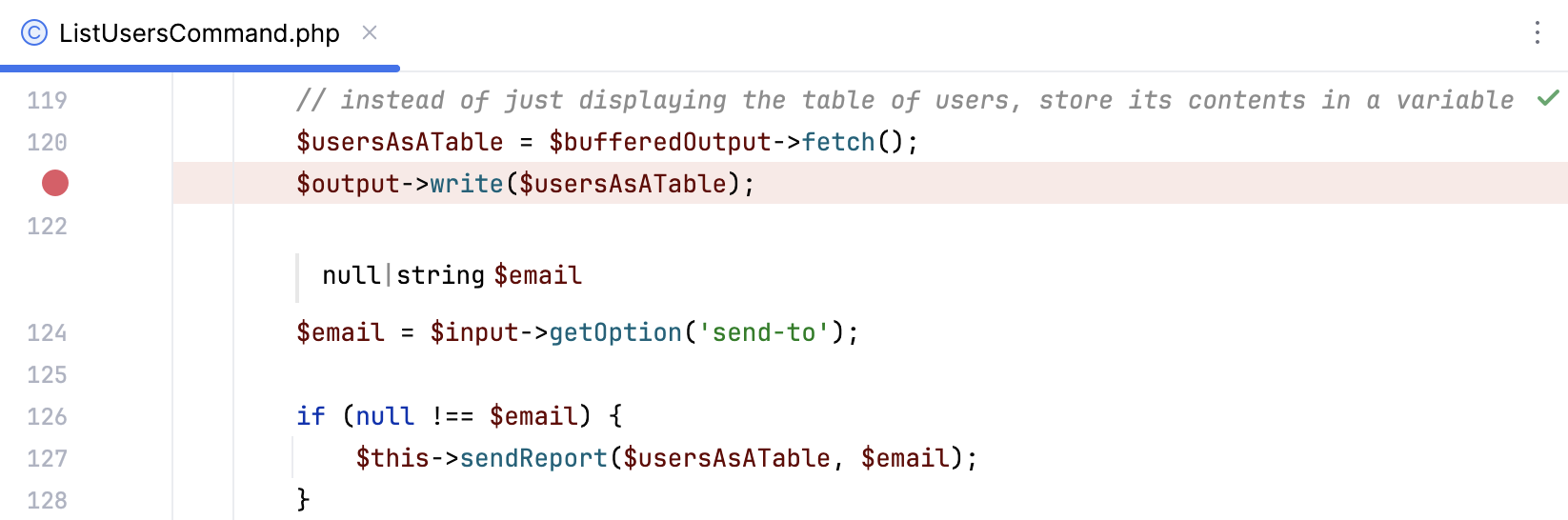 Set a breakpoint in a Symfony command Set a breakpoint in a Symfony command