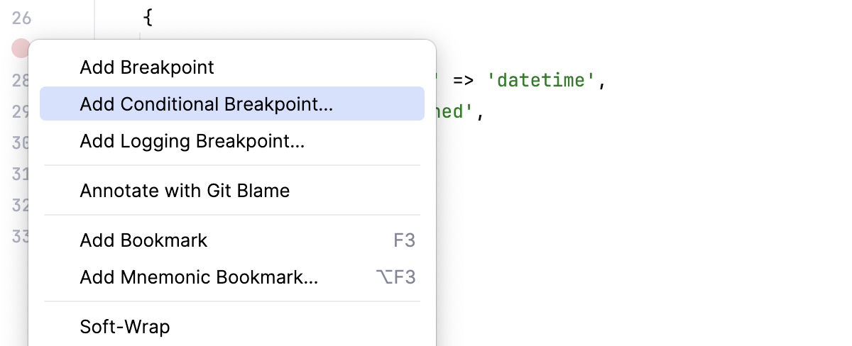 Conditional and logging breakpoints Conditional and logging breakpoints